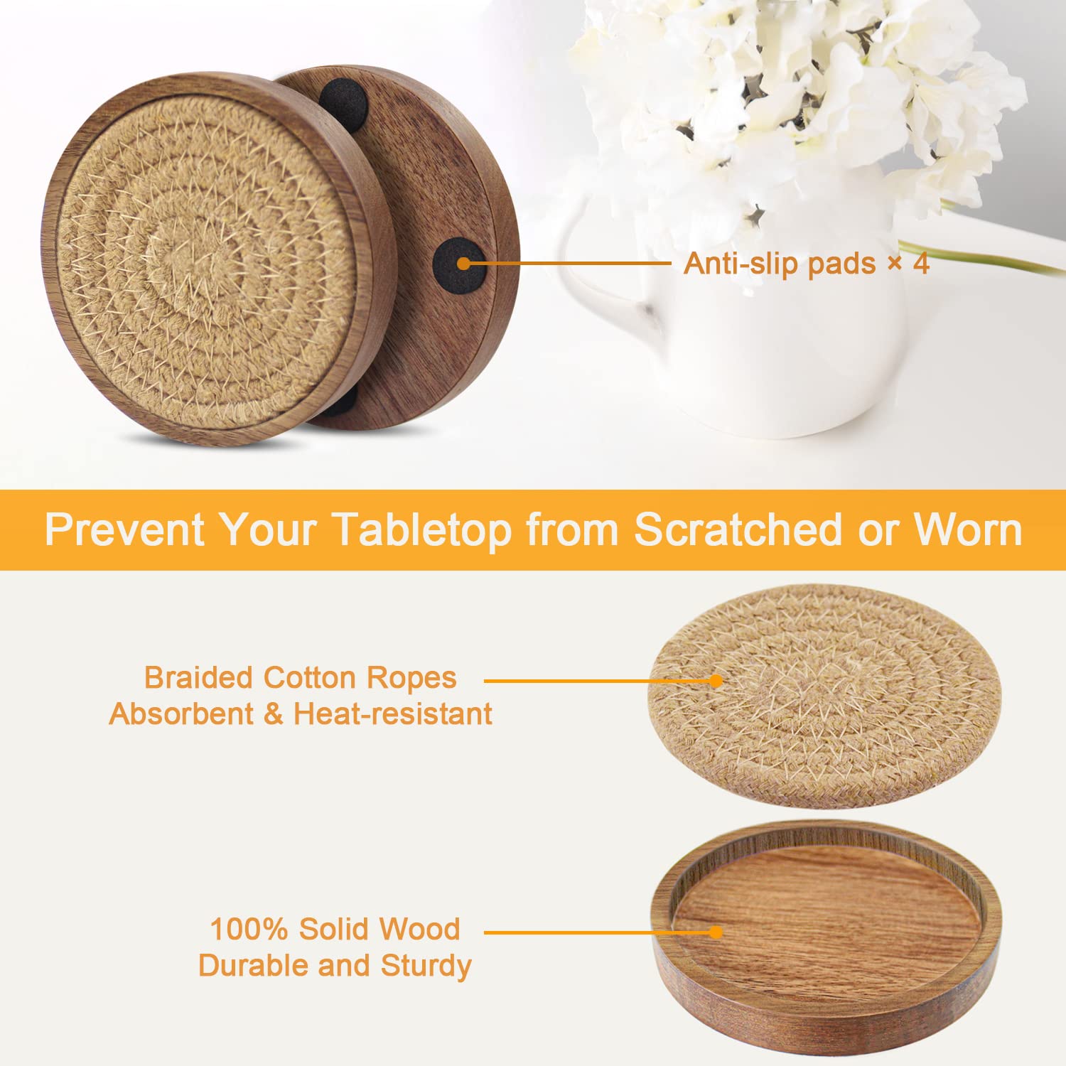 Eykao posavasos uso diario, perfecto para café o té en casa.