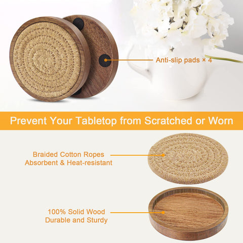 Eykao posavasos uso diario, perfecto para café o té en casa.