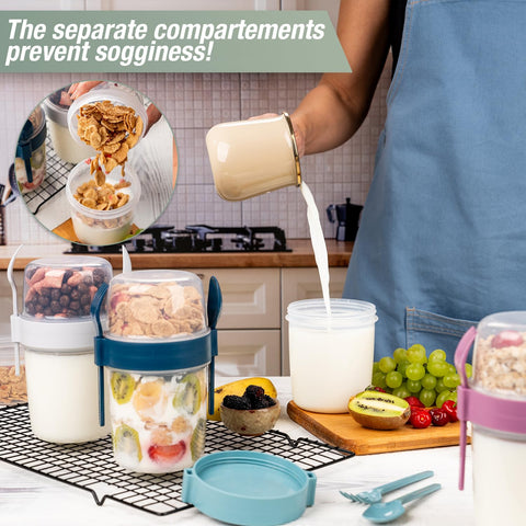 Tapa de EYNEL con división para cereal y leche