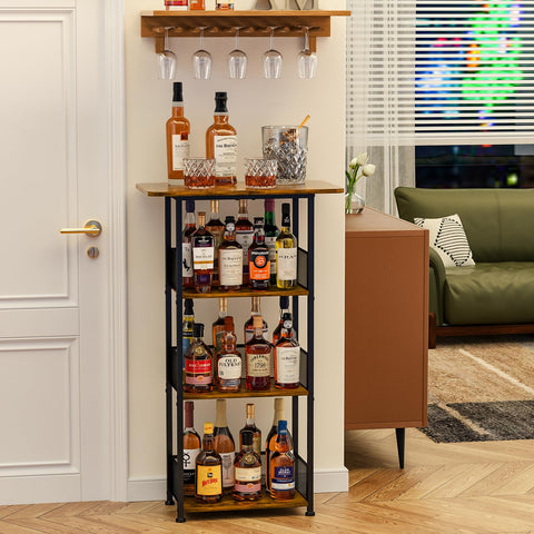 Eyteenokk estante de vino, detalle de madera y acabado vintage ideal para decoración.