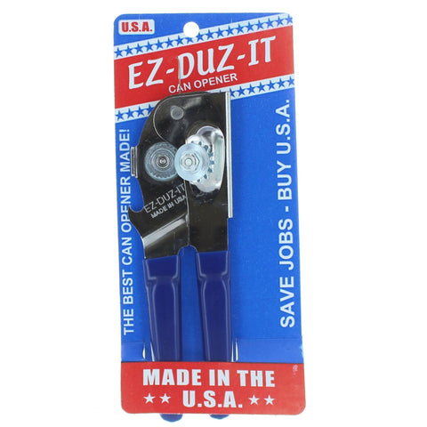 EZ-DUZ-IT abridor de latas azul, para una apertura suave y cómoda en la cocina.