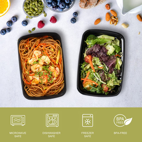 Ezalia contenedores reutilizables de PP sin BPA para alimentos seguros.
