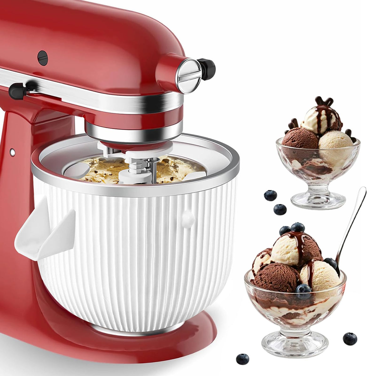 EZATO accesorio para helado, compatible con tazones grandes de KitchenAid, opción versátil.