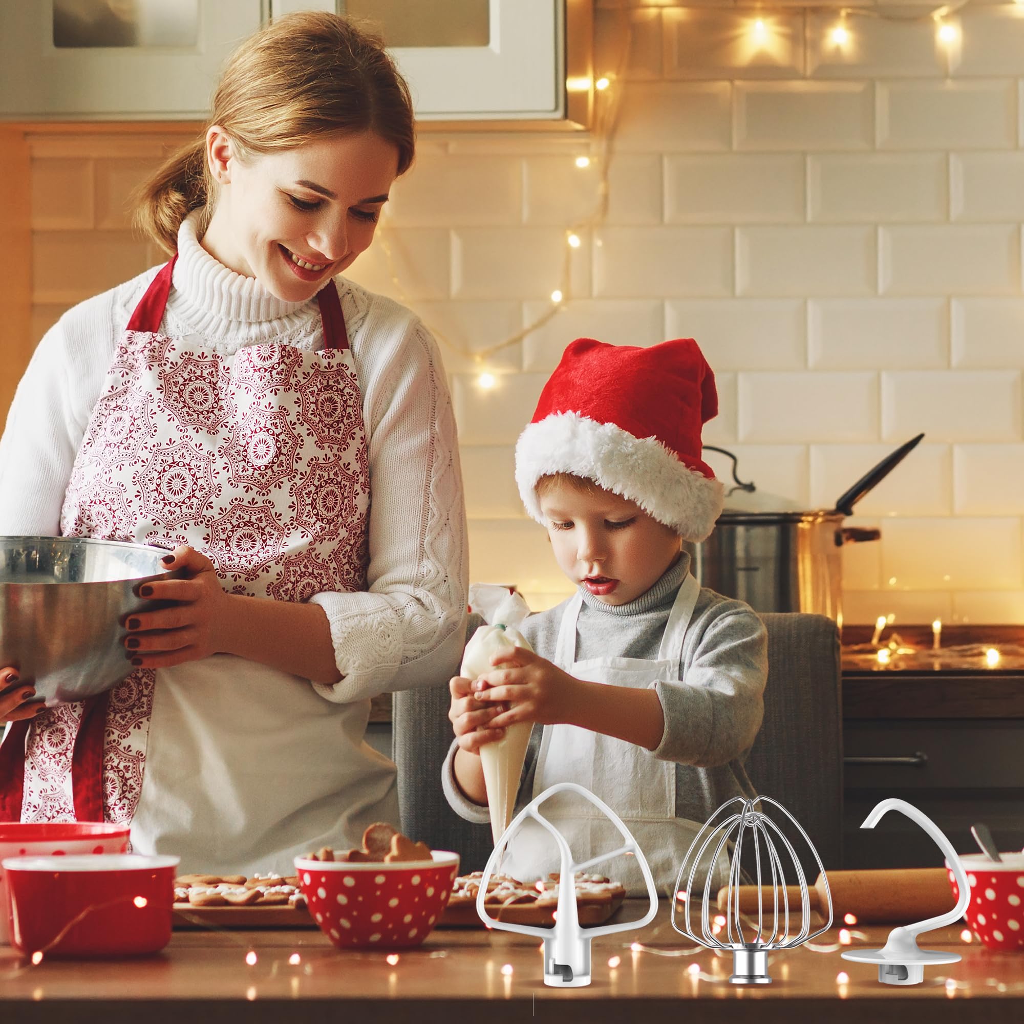 Ezato accesorios compatibles con KitchenAid 4.5-5QT Tilt-Head para batidos y masas.