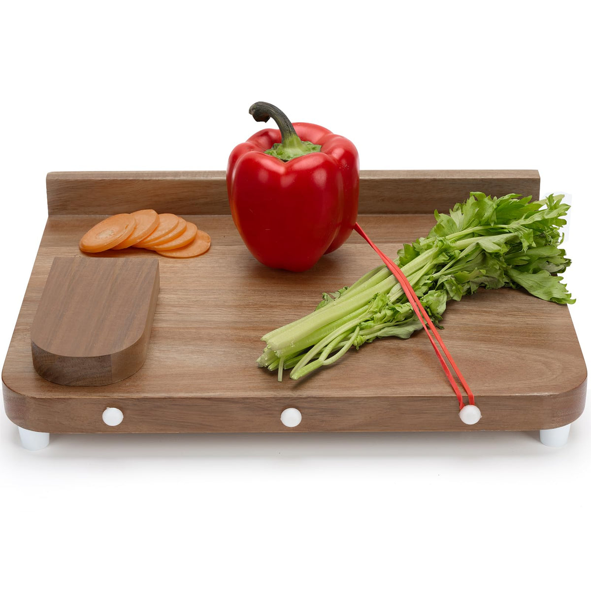 EZFXHD WTER tablero-corte-adaptativo una-mano, madera de acacia, estable para cortar