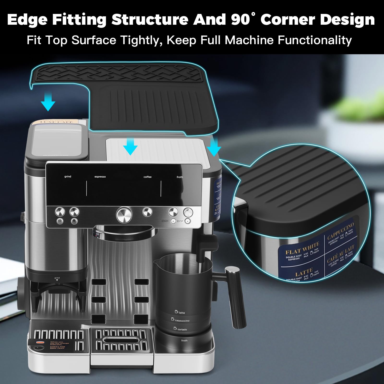 EZHPYK bandeja para cafetera espresso Ninja ES601, mantiene la superficie limpia y ordenada.