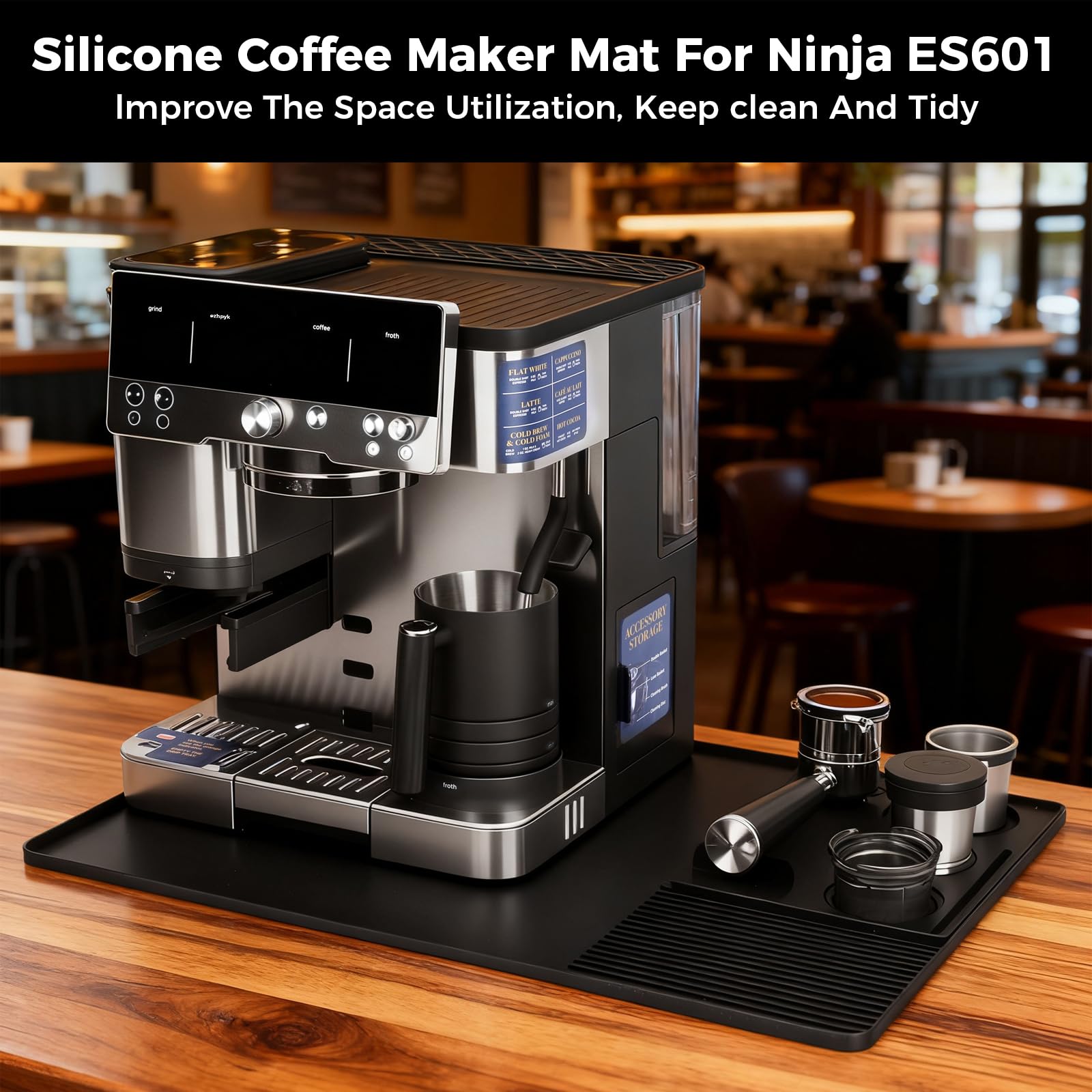 EZHPYK sistema 2-en-uno para espresso Ninja ES601, diseño desmontable para mayor versatilidad.