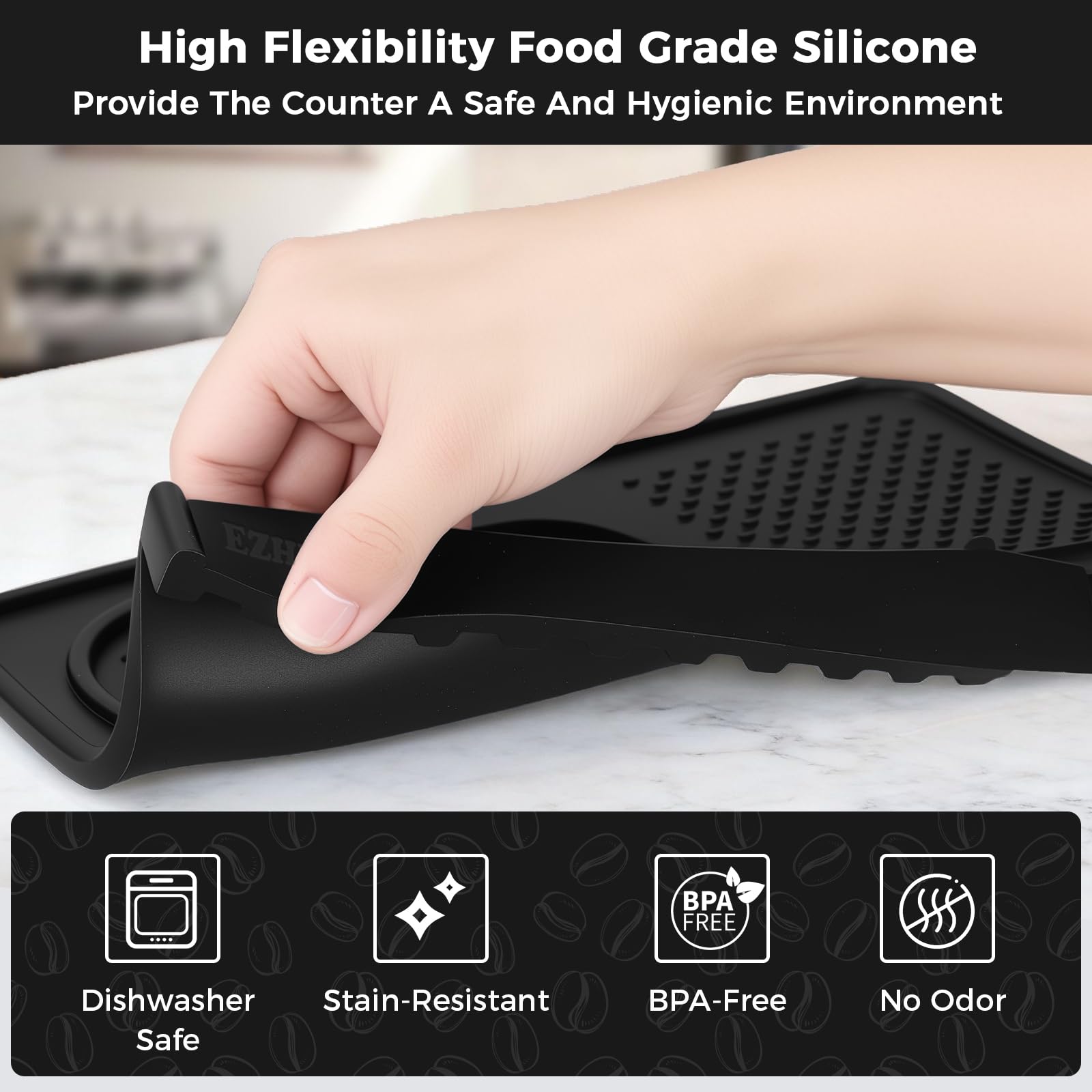 EZHPYK Zonas texturizadas para tazas y filtros, organización mejorada