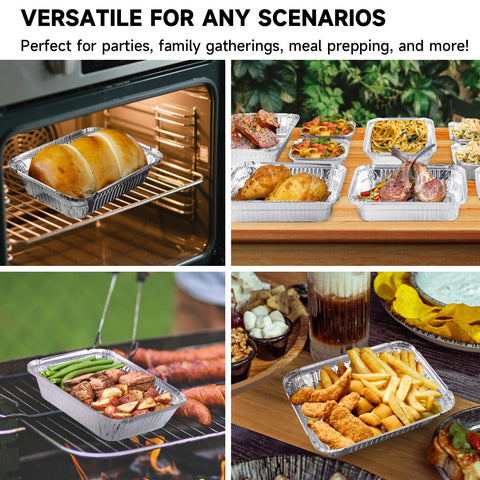 Bandejas Ezsart de aluminio, diseño extra resistente para comidas pesadas.