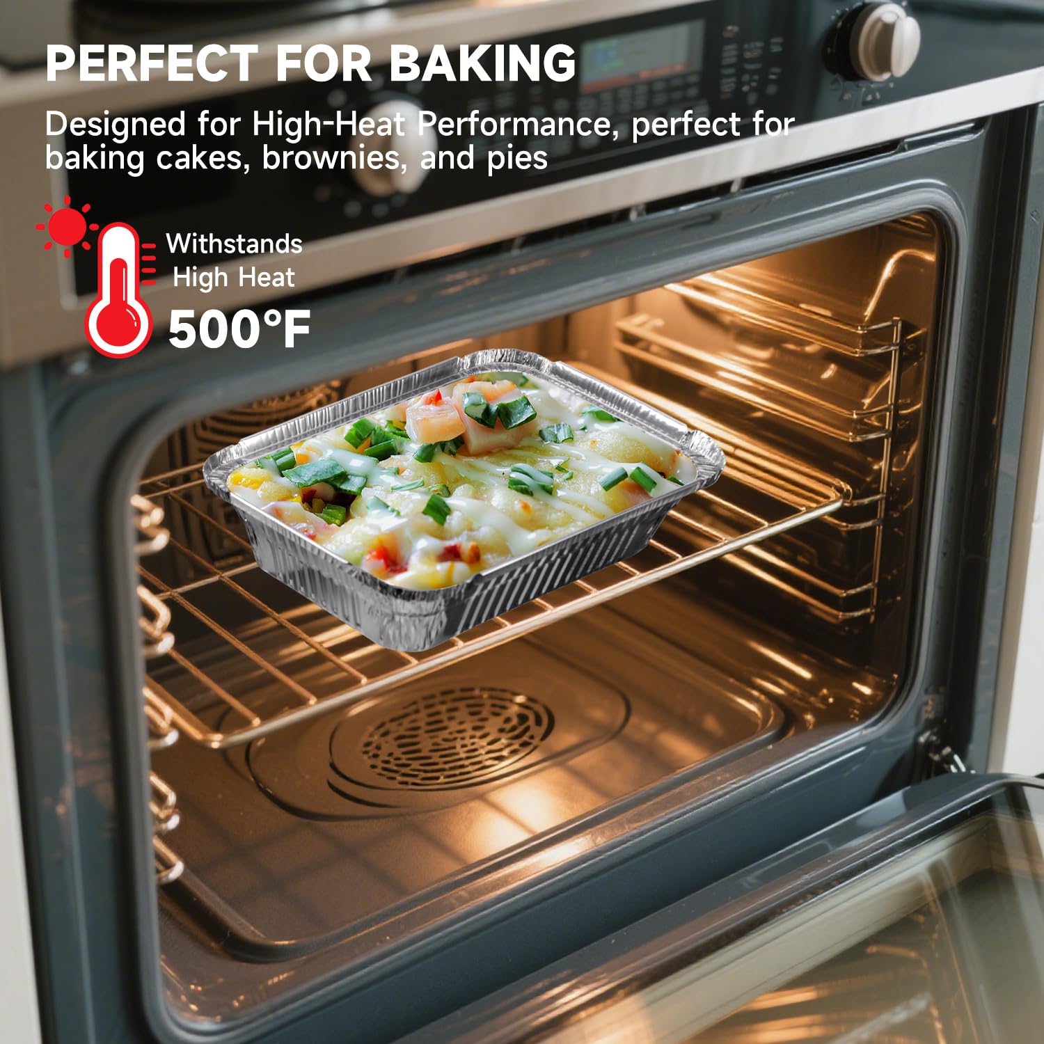 Bandejas Ezsart de aluminio duradero para cocinar y calentar, manteniendo su forma.