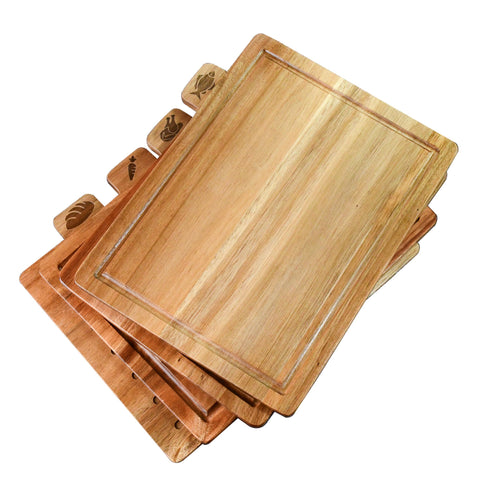 EZTICO tabla corte despensa acacia: superficie anti-derrame.