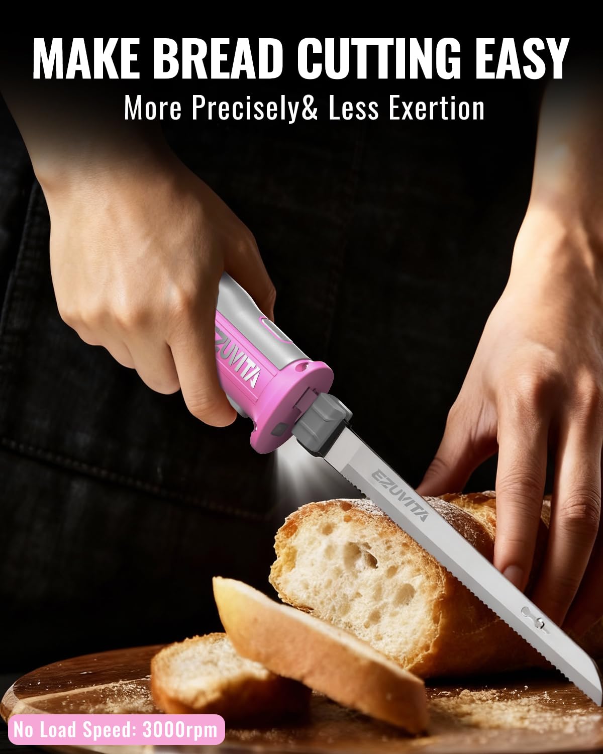 Mango ergonómico de EZUVITA con baja vibración para mayor comodidad