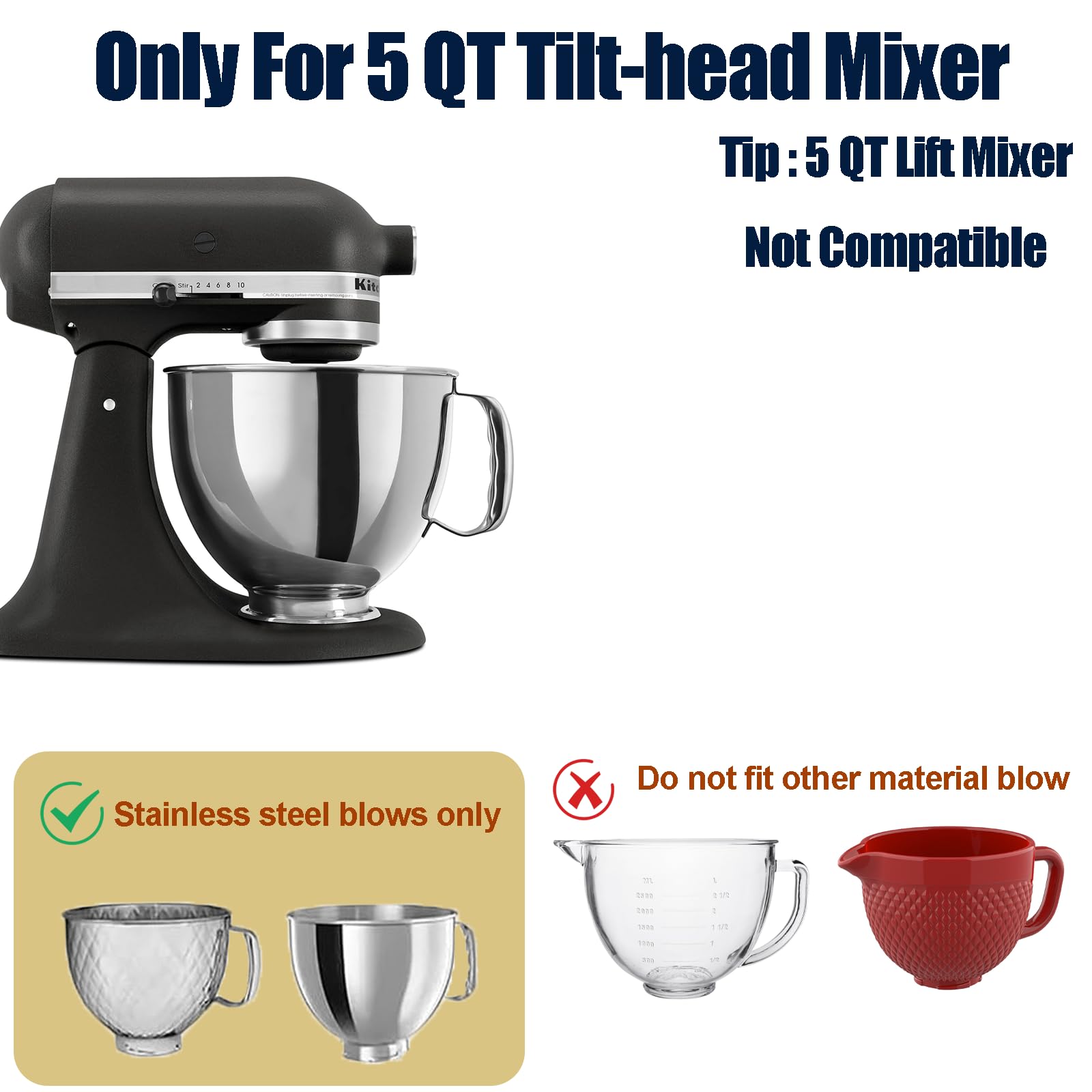 Forro FaatDaat de silicona para masa en reposo en bol KitchenAid 5qt.