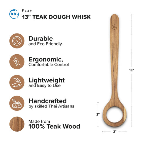 FAAY batidora teca ergonómica, ideal para masas y salsas