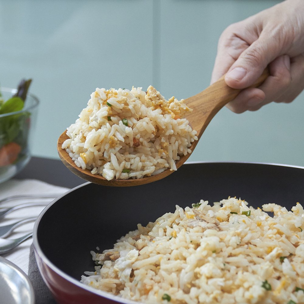 FAAY cuchara de cocina teca dorada facilita cocinar sin adherencia