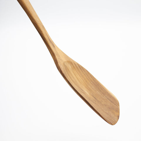 FAAY espátula de teca, diseño derecho ergonómico para cocción suave