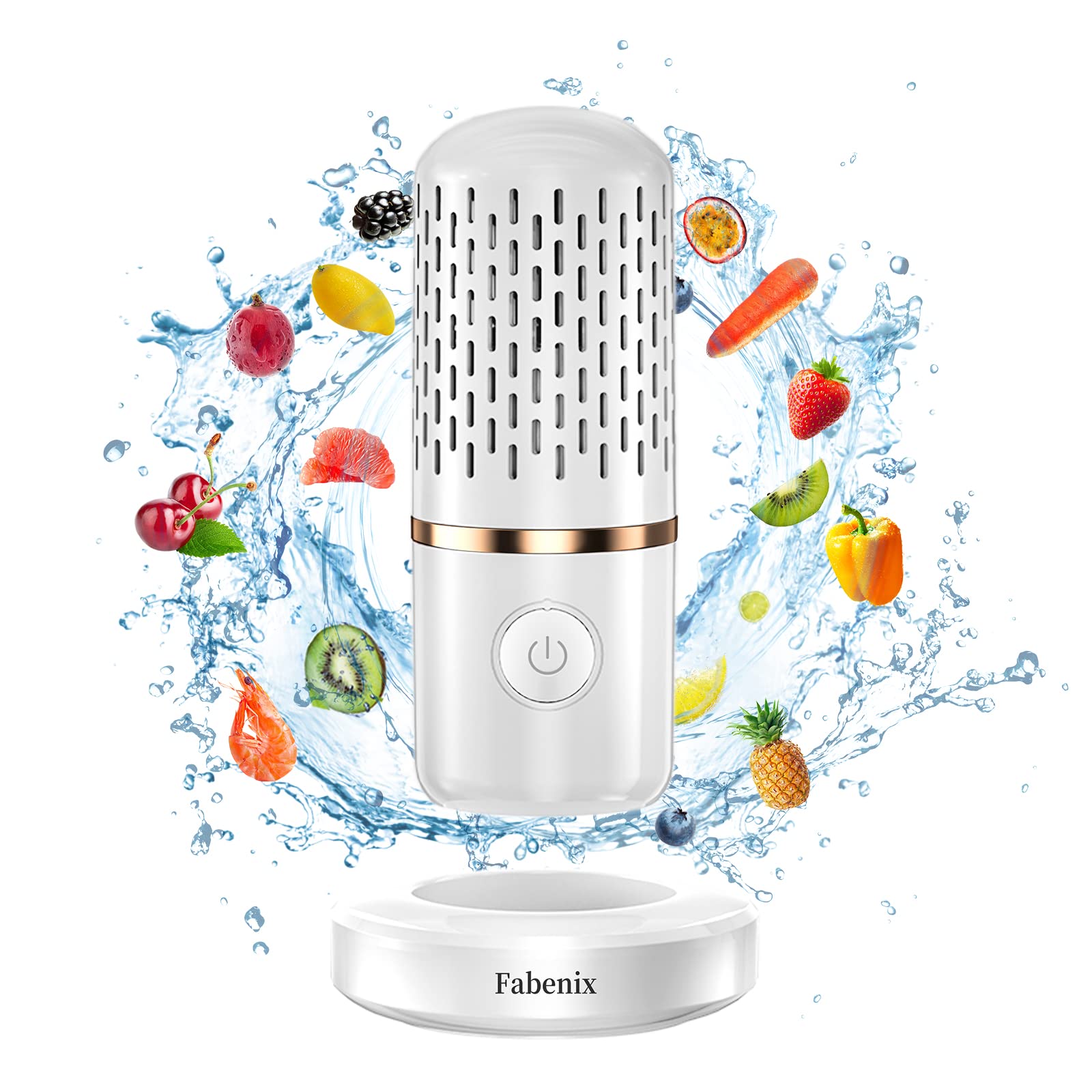 Fabenix lavado de frutas y verduras con cápsula para limpieza rápida.