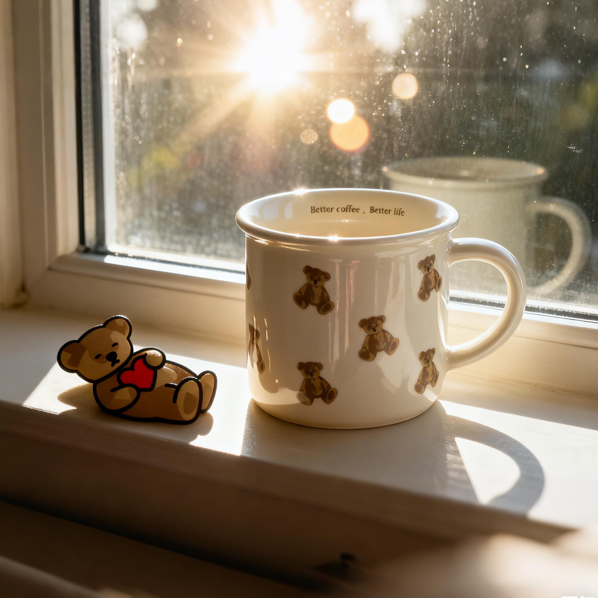 Taza de cerámica FableKnot resistente, apta para microondas y lavavajillas.