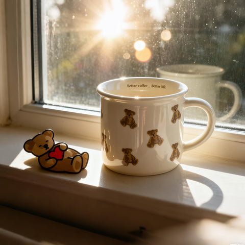 Taza de cerámica FableKnot resistente, apta para microondas y lavavajillas.