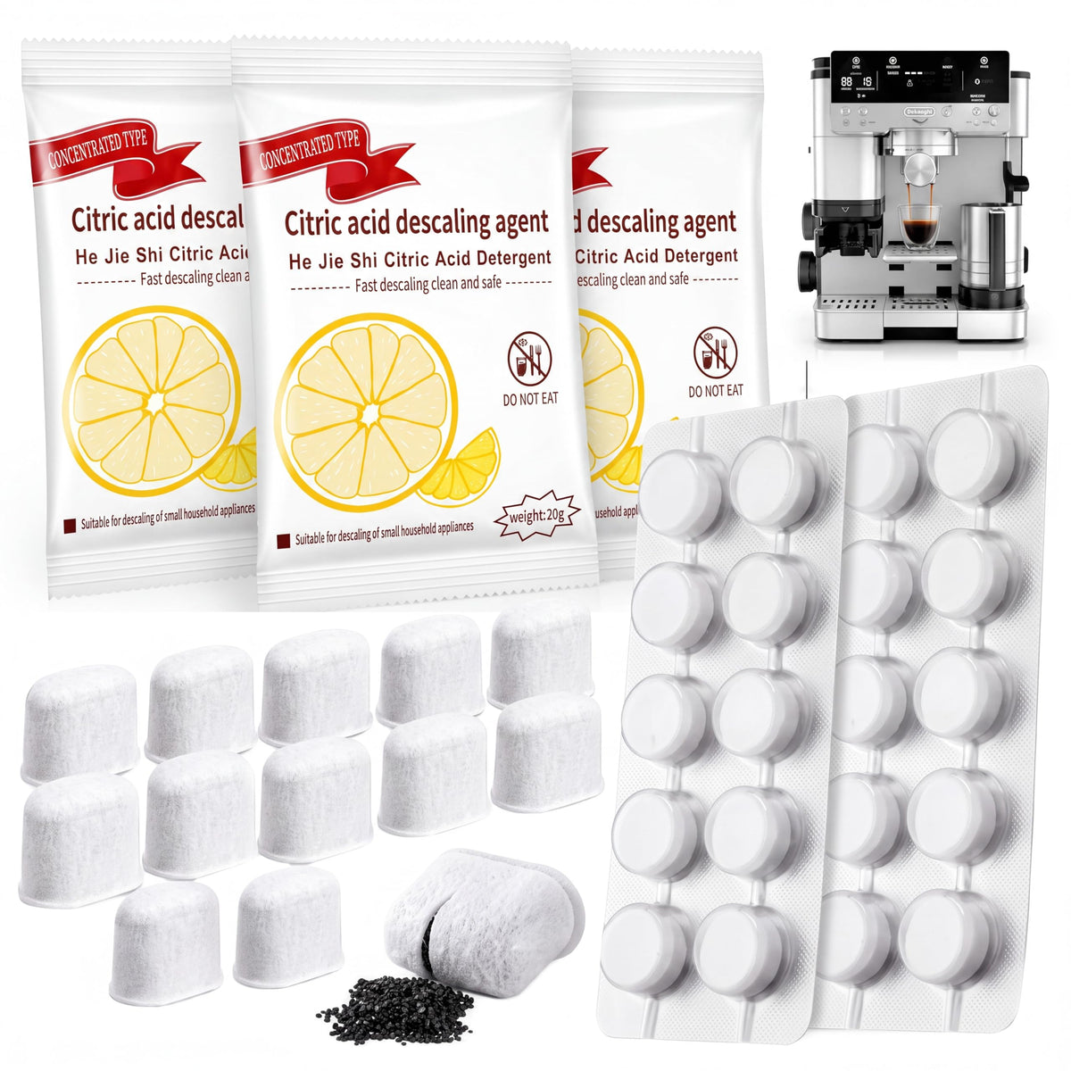 Faccito kit 35 piezas vista frontal para mantenimiento conveniente