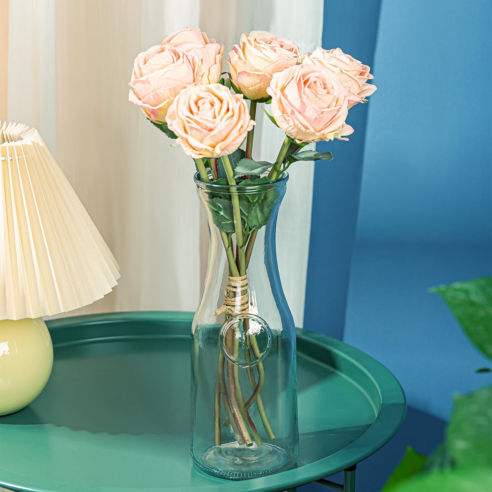 Facilfeliz jarras de cristal con etiquetas de madera estilo pizarron.