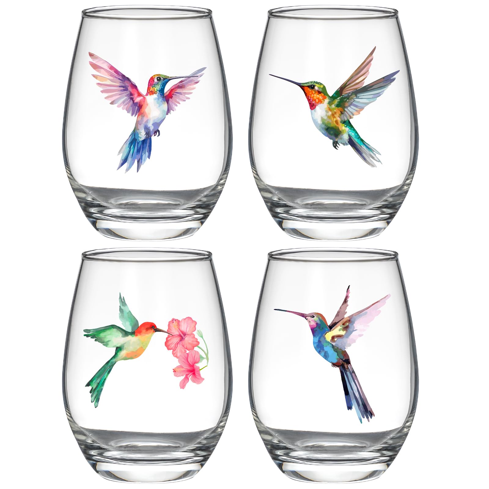 FACOYANS copas sin tallo colibrí, diseño artístico ideal para servir y decorar.