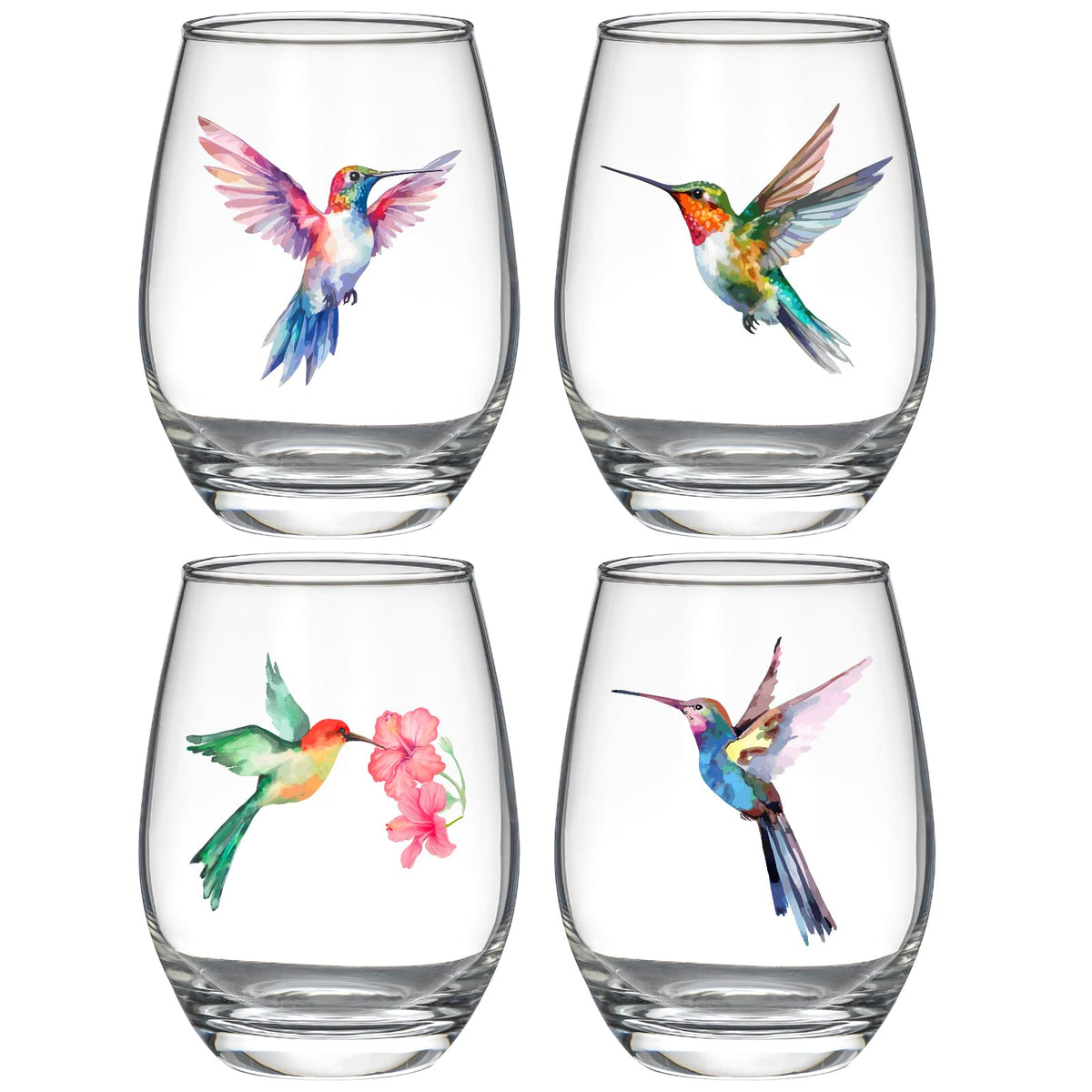 FACOYANS copas sin tallo colibrí, diseño artístico ideal para servir y decorar.