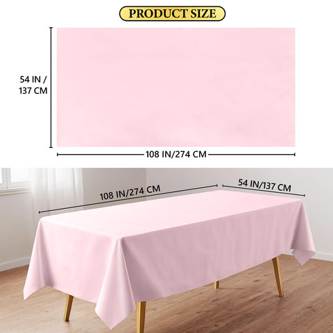 Mantel desechable FAGNBED, rosa claro, ideal para fiestas y arreglos de mesa.