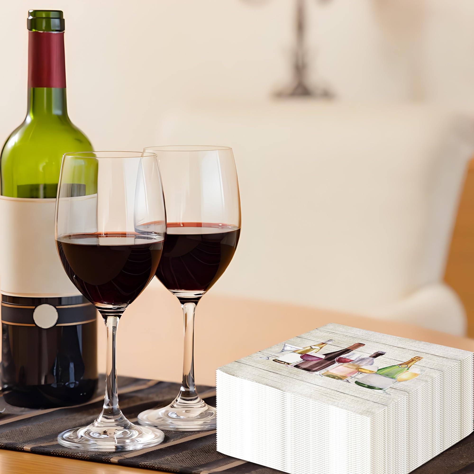 Paquete Fairooth de 100 servilletas vino para grandes reuniones.