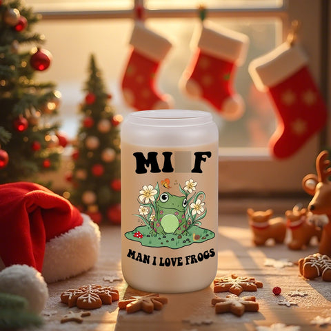 Vaso con diseño rana divertido para alegrar cualquier mesa.