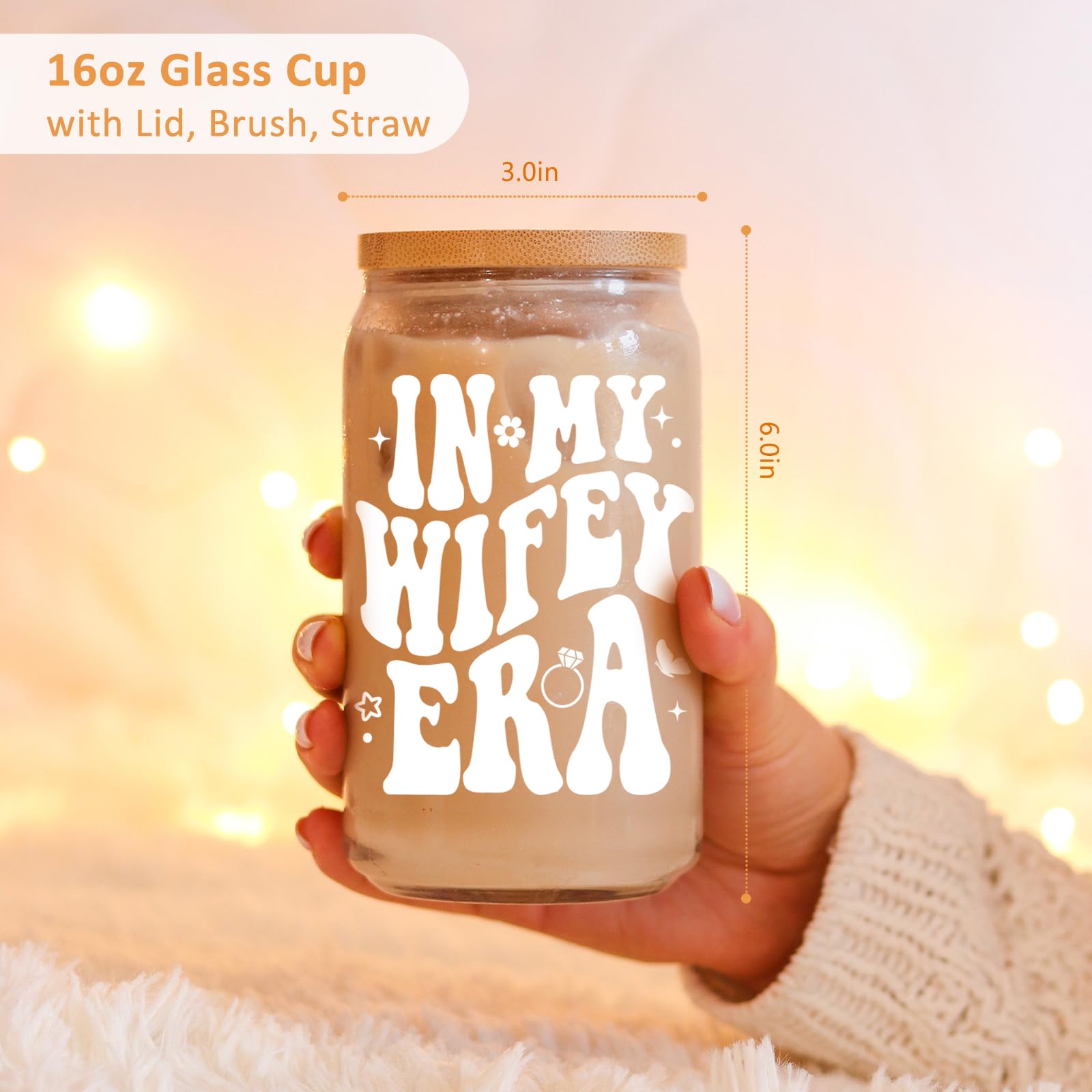 Fairy’s Gift Wifey Era: taza con pajilla de acero y tapa reutilizable.