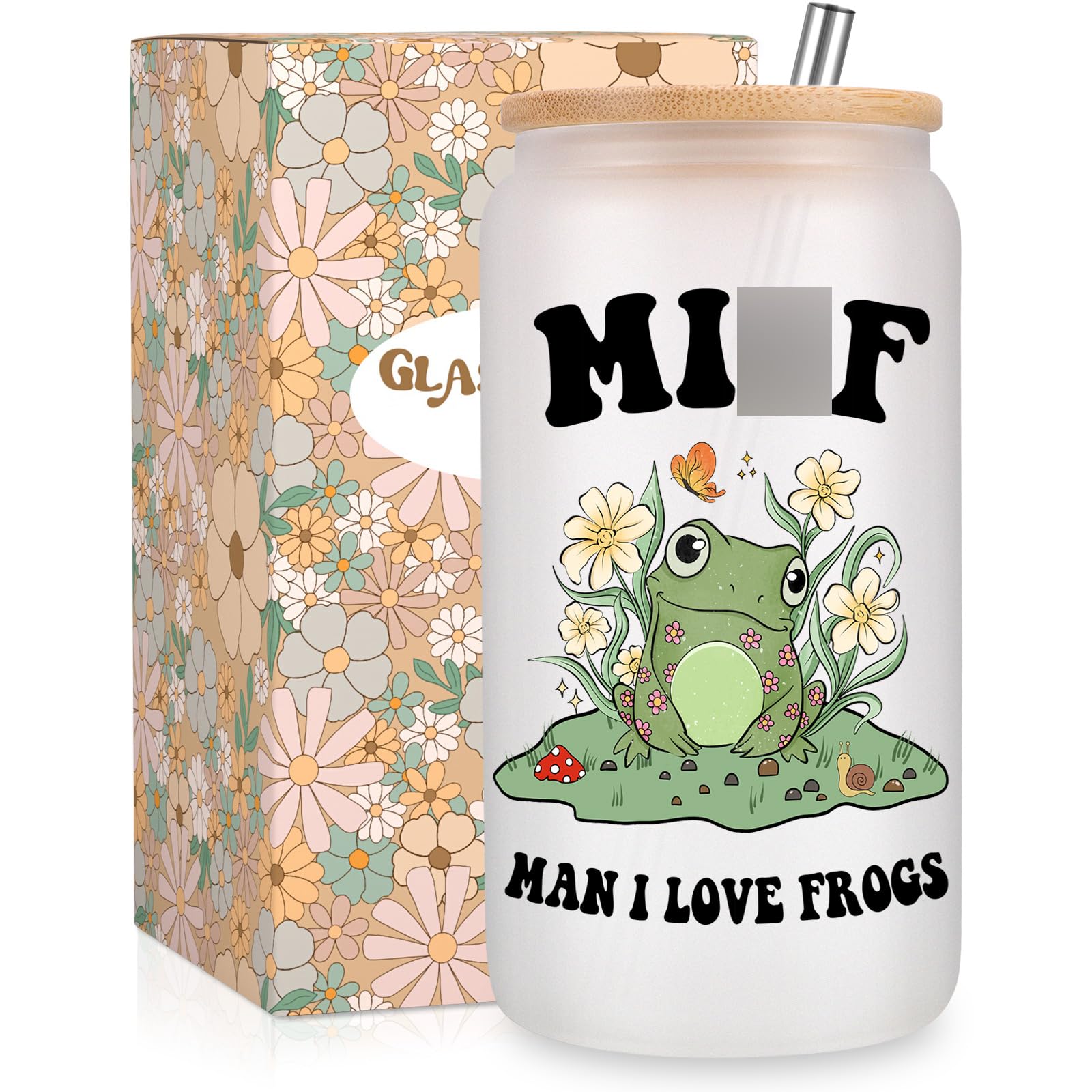 Vaso Fairy's Gift Rana 16oz con tapa, perfecto para bebidas en casa.