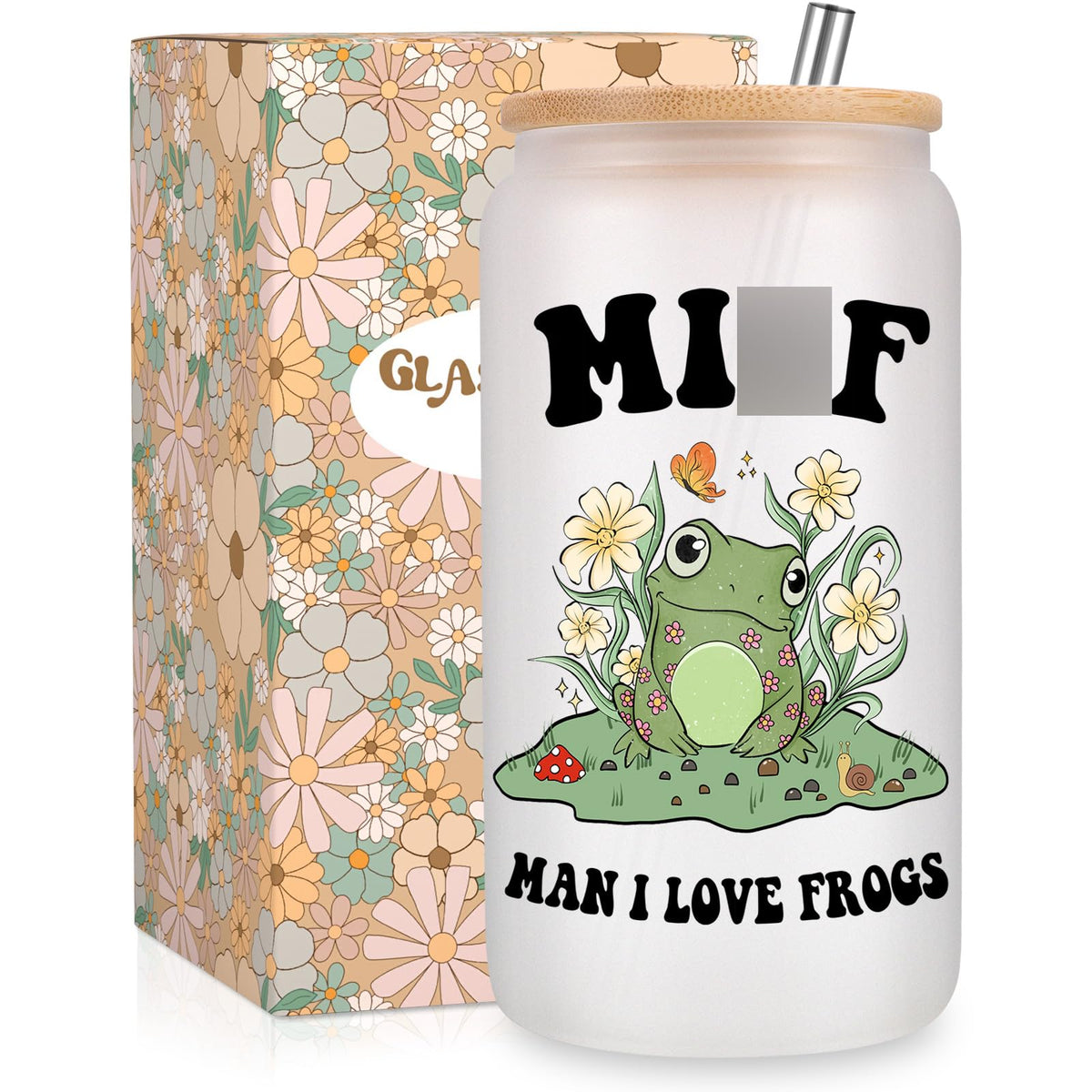 Vaso Fairy's Gift Rana 16oz con tapa, perfecto para bebidas en casa.