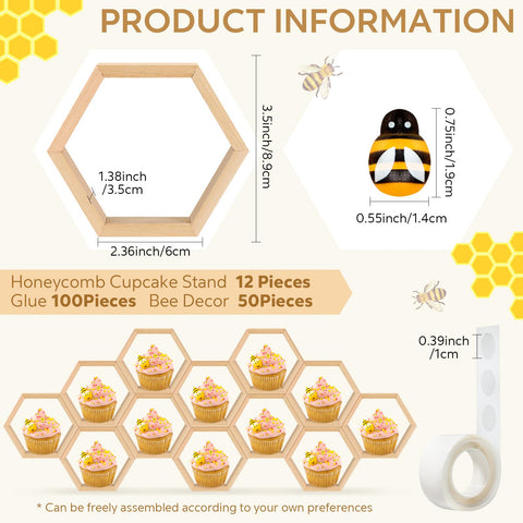 FairySandy: abeja de madera miniatura para embellecer la mesa de postres.