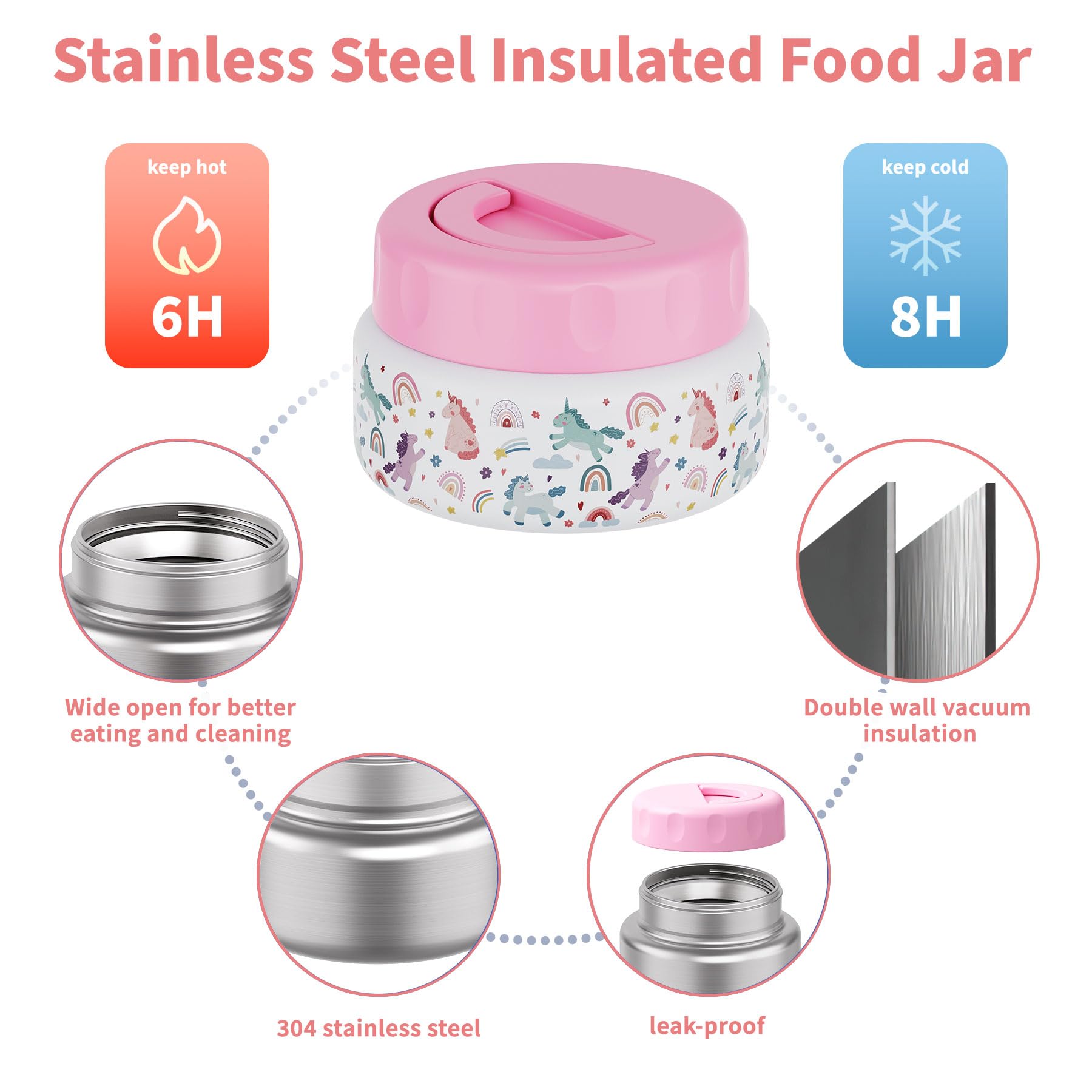 FAJSL divisor-ajustable lonchera facilita combinaciones de comida