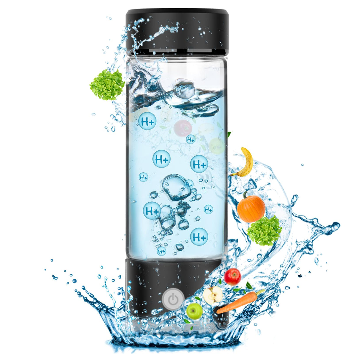 Fakllod botella de hidrógeno, vista frontal, ideal para uso diario
