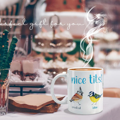 Taza de cerámica blanca FALJIOK con impresión duradera