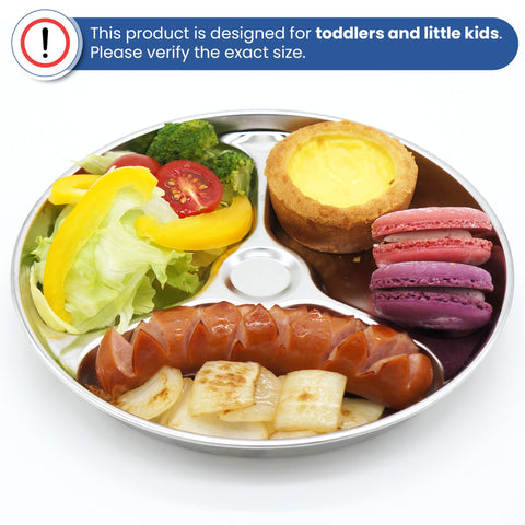 Bandeja Fam 3 Compartimentos: bordes suaves diseñados para uso seguro de niños.