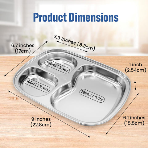 Fam 3 Compartment Tray, perfecto para actividades al aire libre como acampar.