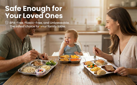 Bandeja Fam 3 Compartimentos: ideal para niños pequeños durante las comidas.