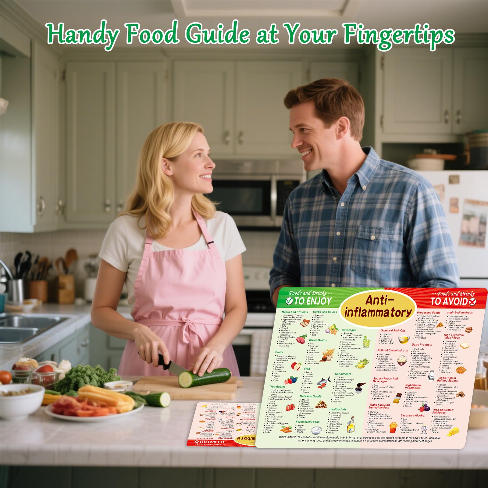 famassiser imán decorativo de cocina con guía antiinflamatoria para acceso rápido.