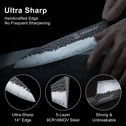 Cuchillo Nakiri FAMCÜTE para cortes limpios y eficientes.