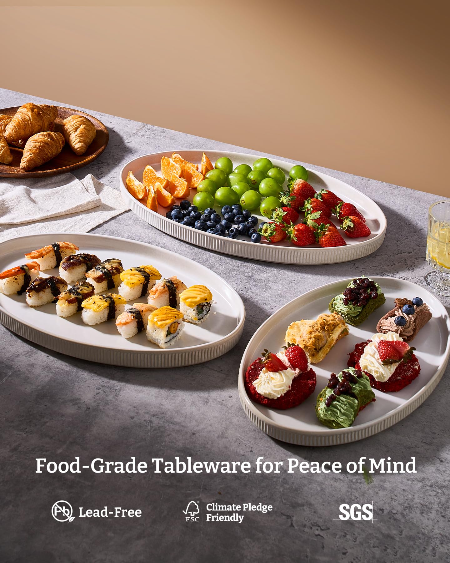 bandeja famiware para buffet grande, perfecta para servir en fiestas