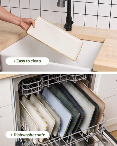 Bandeja rectangular Famiware uso diario, duradera para comidas familiares