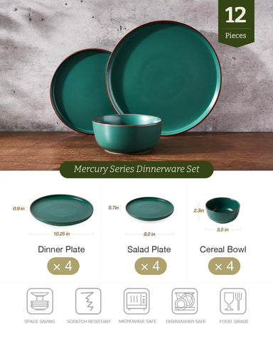 Famiware Mercury plato ensalada 8 pulgadas, acabado mate, perfecto para comidas diarias.