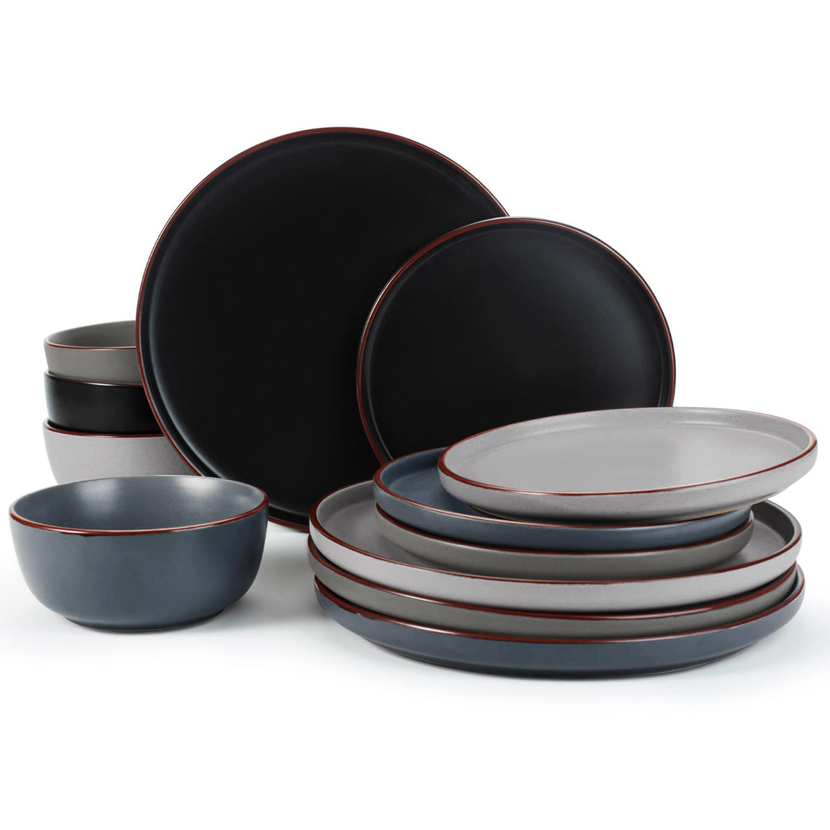 Famiware Mercury: plato de cena 10-25 pulgadas, ideal para comidas diarias y ocasiones.