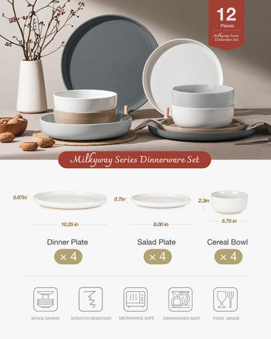 Famiware Milkyway: platos de ensalada modernos para comidas diarias.