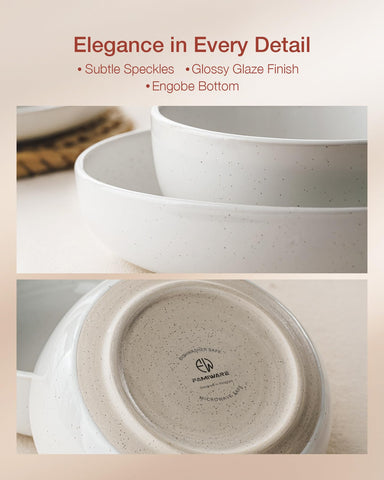 Vista de mesa con Milkyway, blanco, conjunto versátil para comidas familiares.