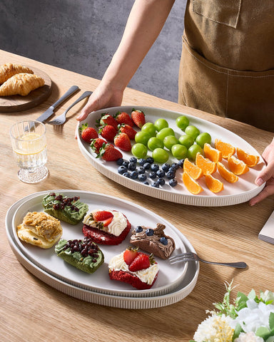 famiware plato ovalado de 12,9 pulgadas para aperitivos