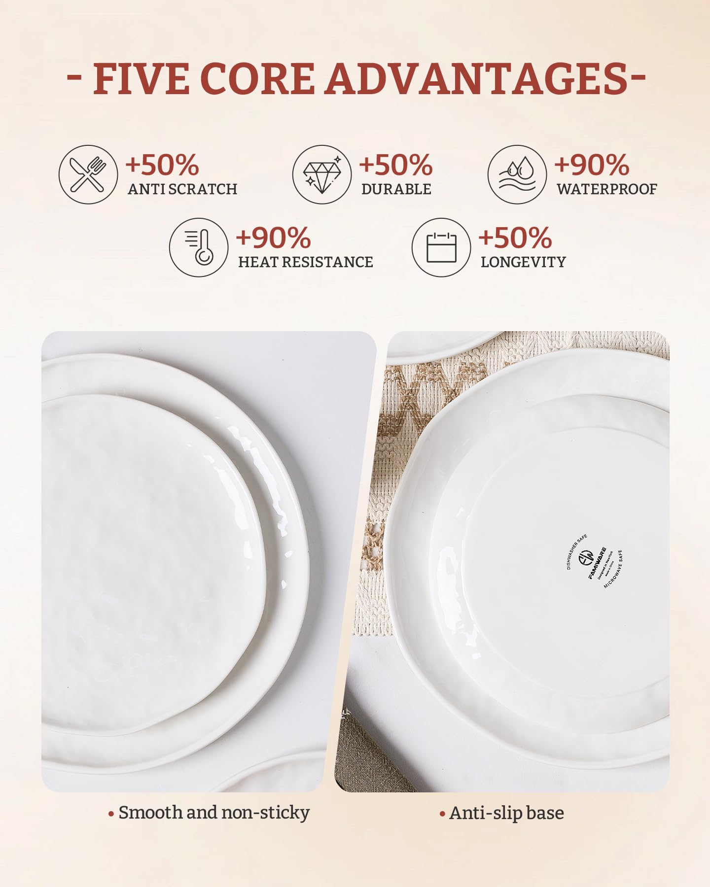 Plato pasta ondulado de Famiware, diseño artesanal para mesa elegante